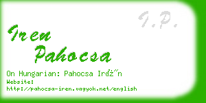 iren pahocsa business card